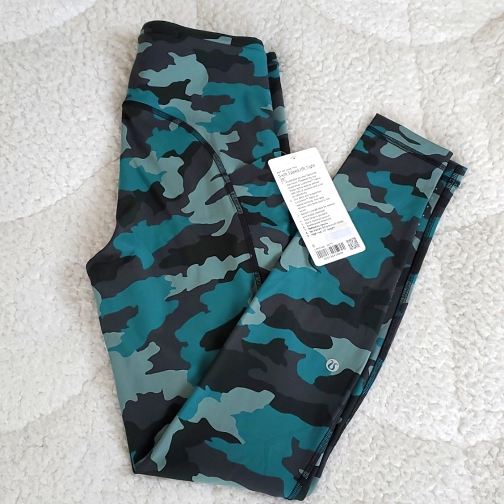 Lululemon Swift Speed High-rise Tight 28" Teal Camo
